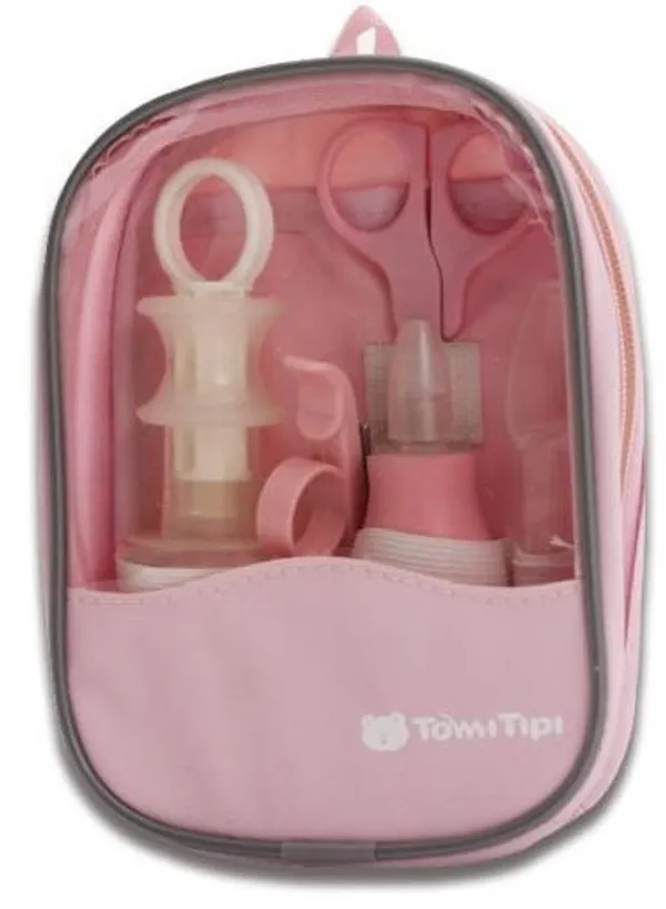 Set Cuidado Diario de Niña 5 Pzas Tomi Tipi Portatil Rosado